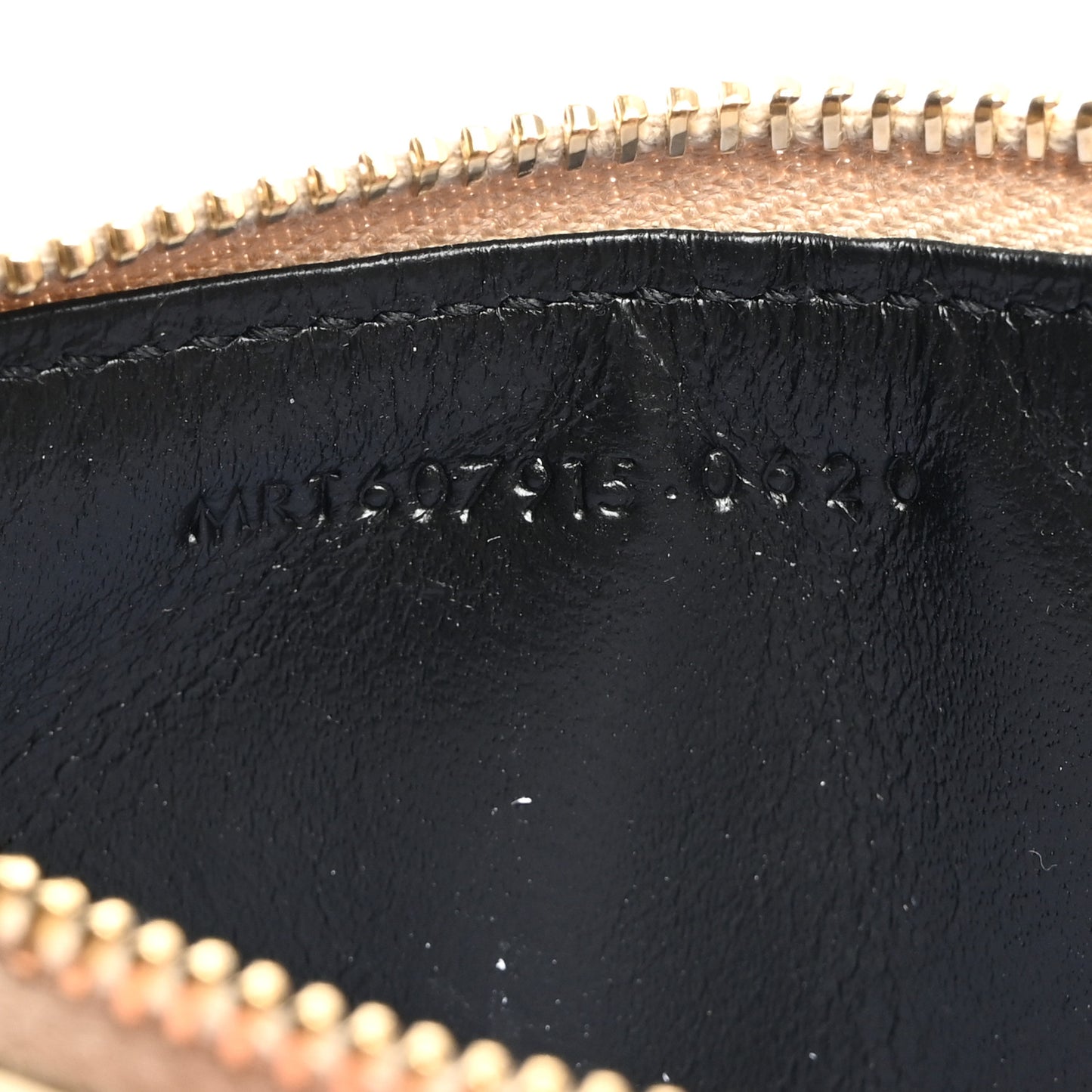 Grain De Poudre Matelasse Chevron Monogram Fragments Zippered Card Case Sea Salt