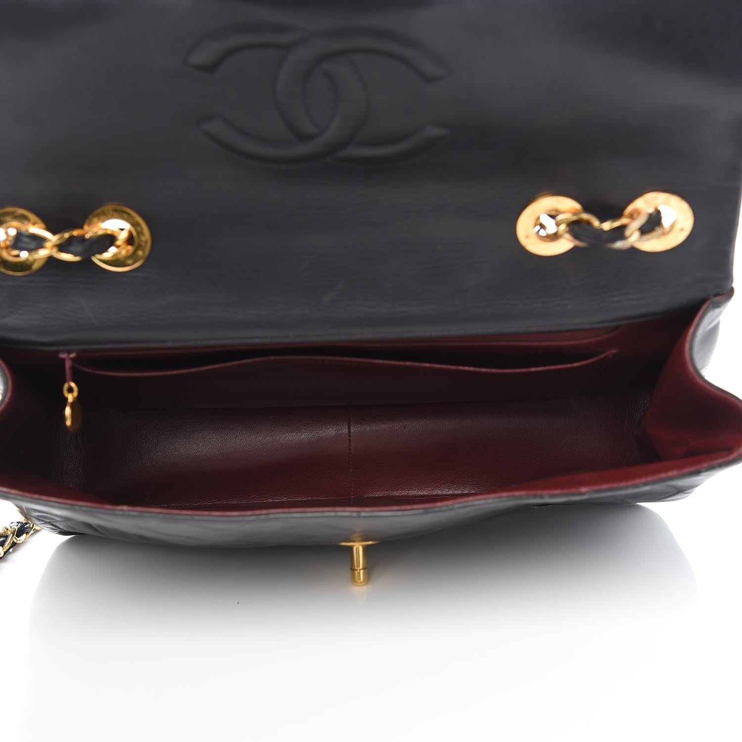 Chanel Lambskin Quilted XL Jumbo Single Flap Black 5 of 16