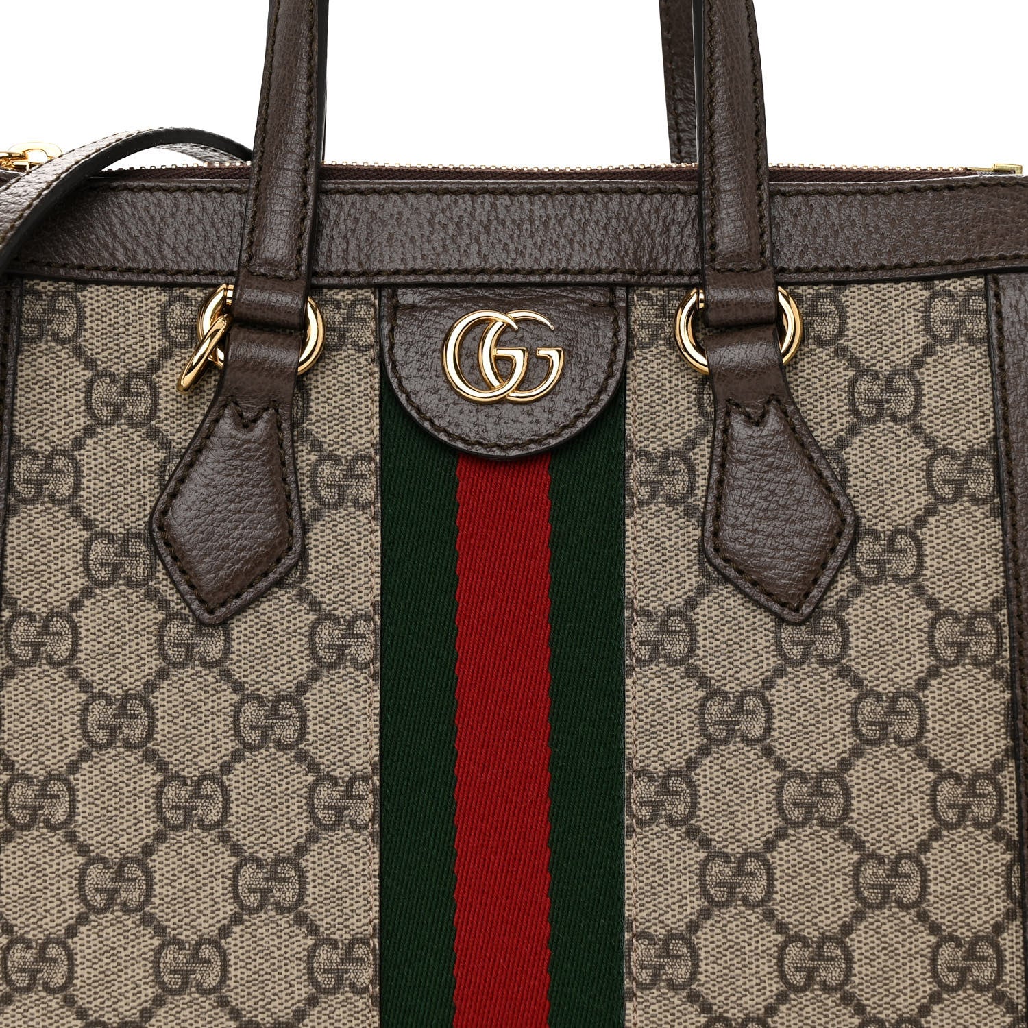 Gucci GG Supreme Monogram Small Ophidia Tote Bag Brown 8 of 10