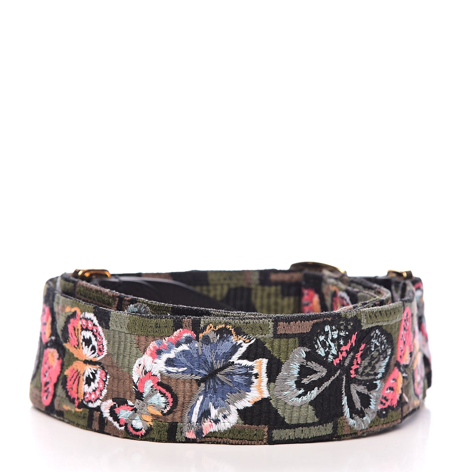 Valentino Garavani Canvas Camubutterfly Rockstud Guitar Strap Multicolor 2 of 4