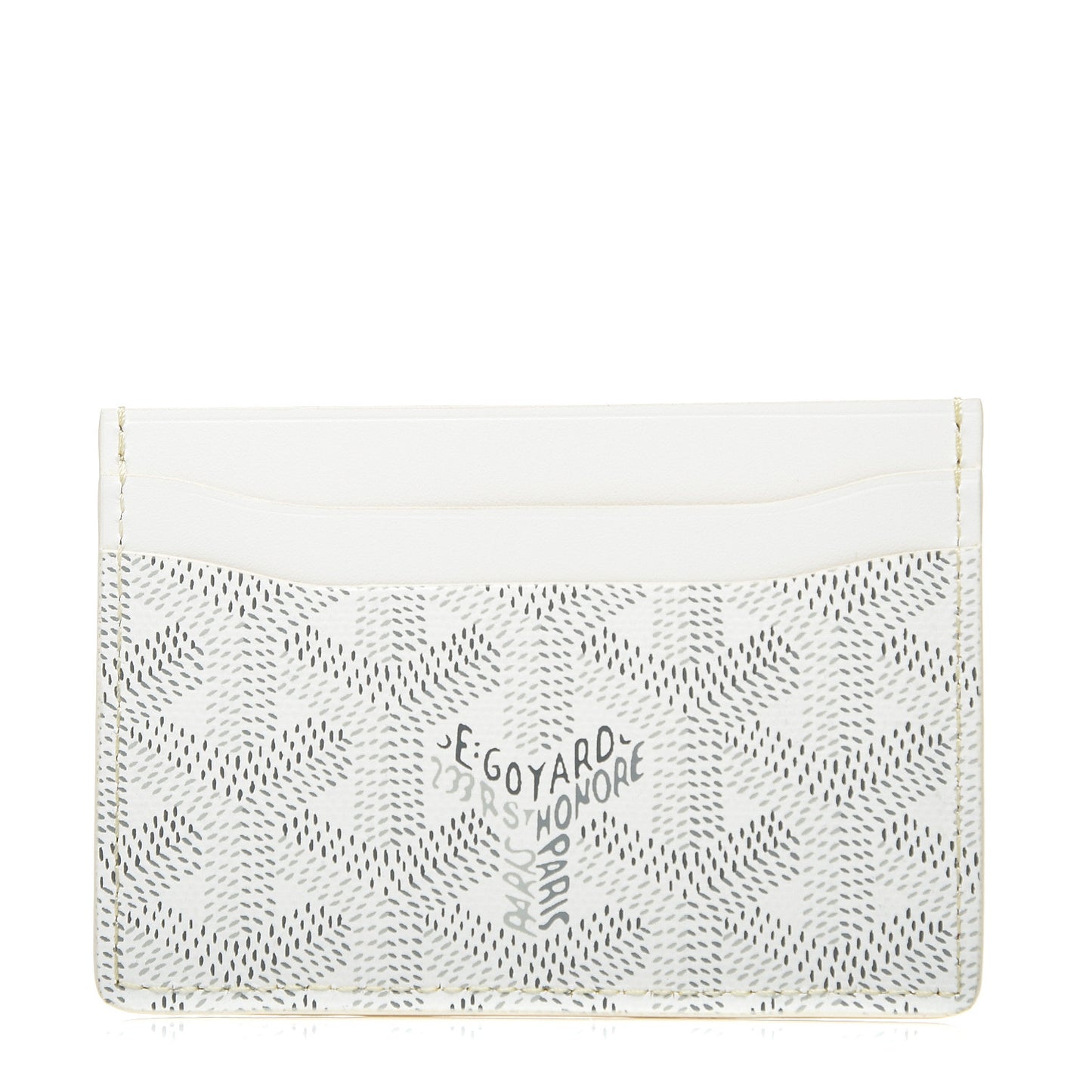 Goyardine Saint Sulpice Card Holder White
