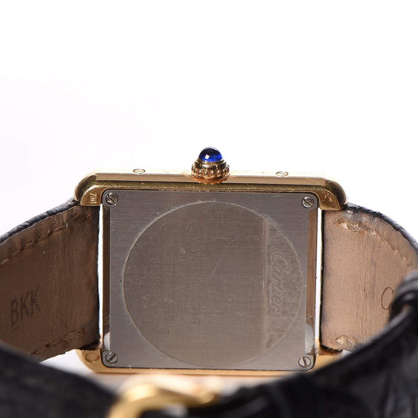 Stainless Steel 18K Yellow Gold Alligator 24mm Tank Solo Quartz Watch