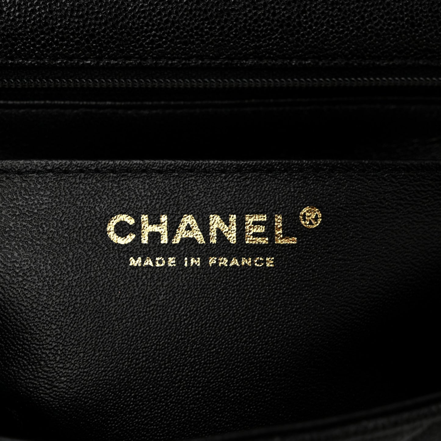 Caviar Quilted Mini Top Handle Rectangular Flap Black