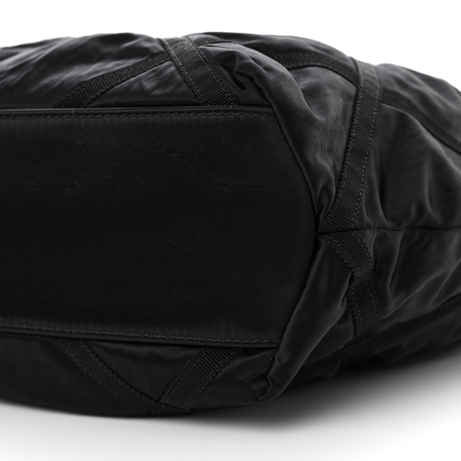 Chanel Nylon Grosgrain Quilted Lifestyle Shopping Tote Black 11 of 12