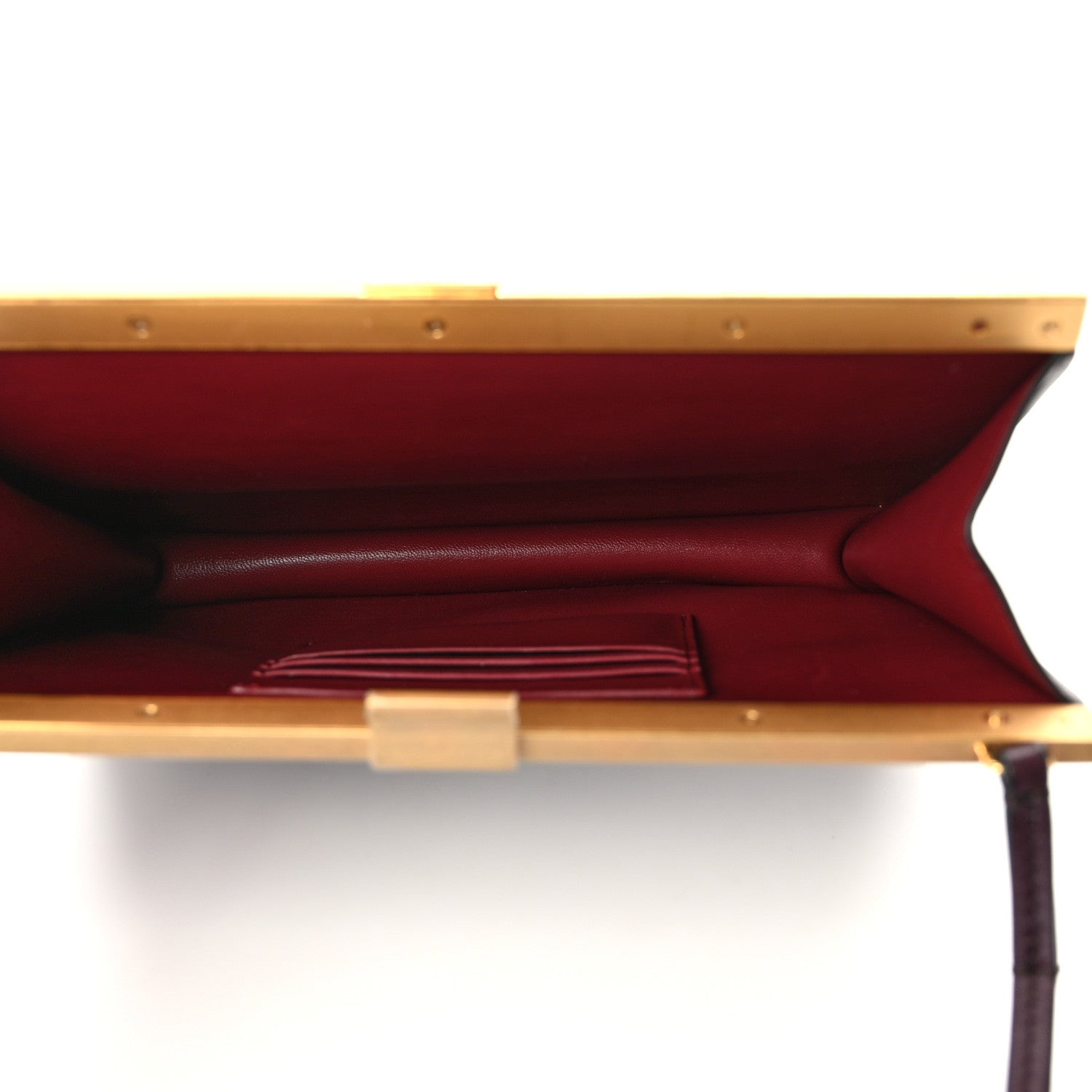 Celine Smooth Calfskin Mini Clasp Bag Bordeaux 5 of 10