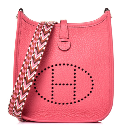 Hermes Taurillon Clemence Allegro Evelyne TPM Rose Azalee Rose Confetti 1 of 8