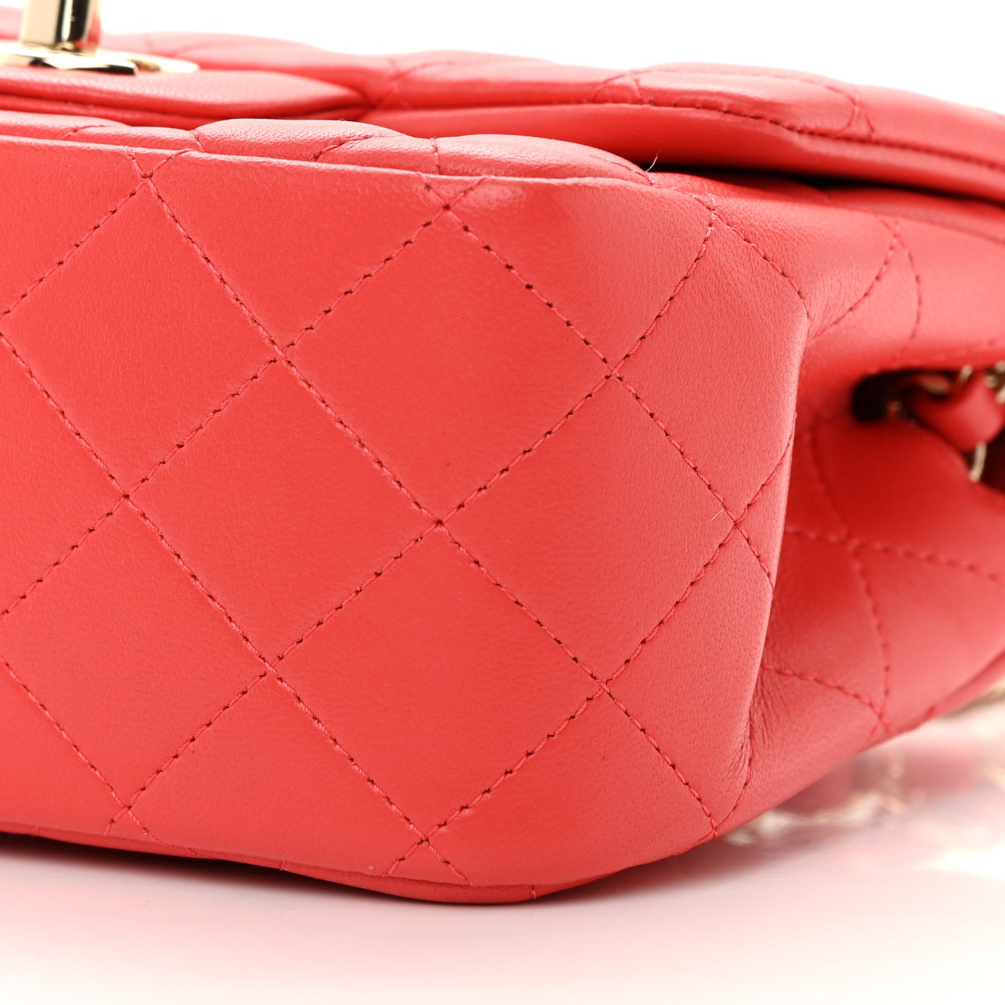 Lambskin Quilted Mini Square Flap Pink