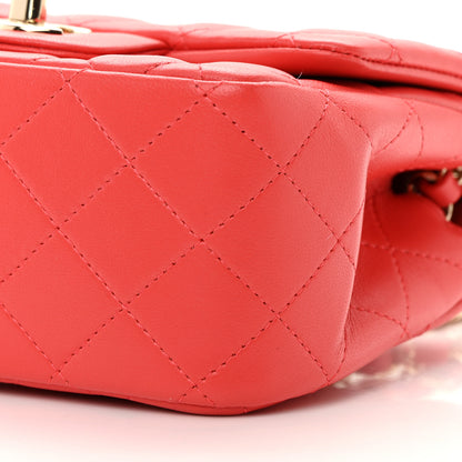 Chanel Lambskin Quilted Mini Square Flap Pink 10 of 13