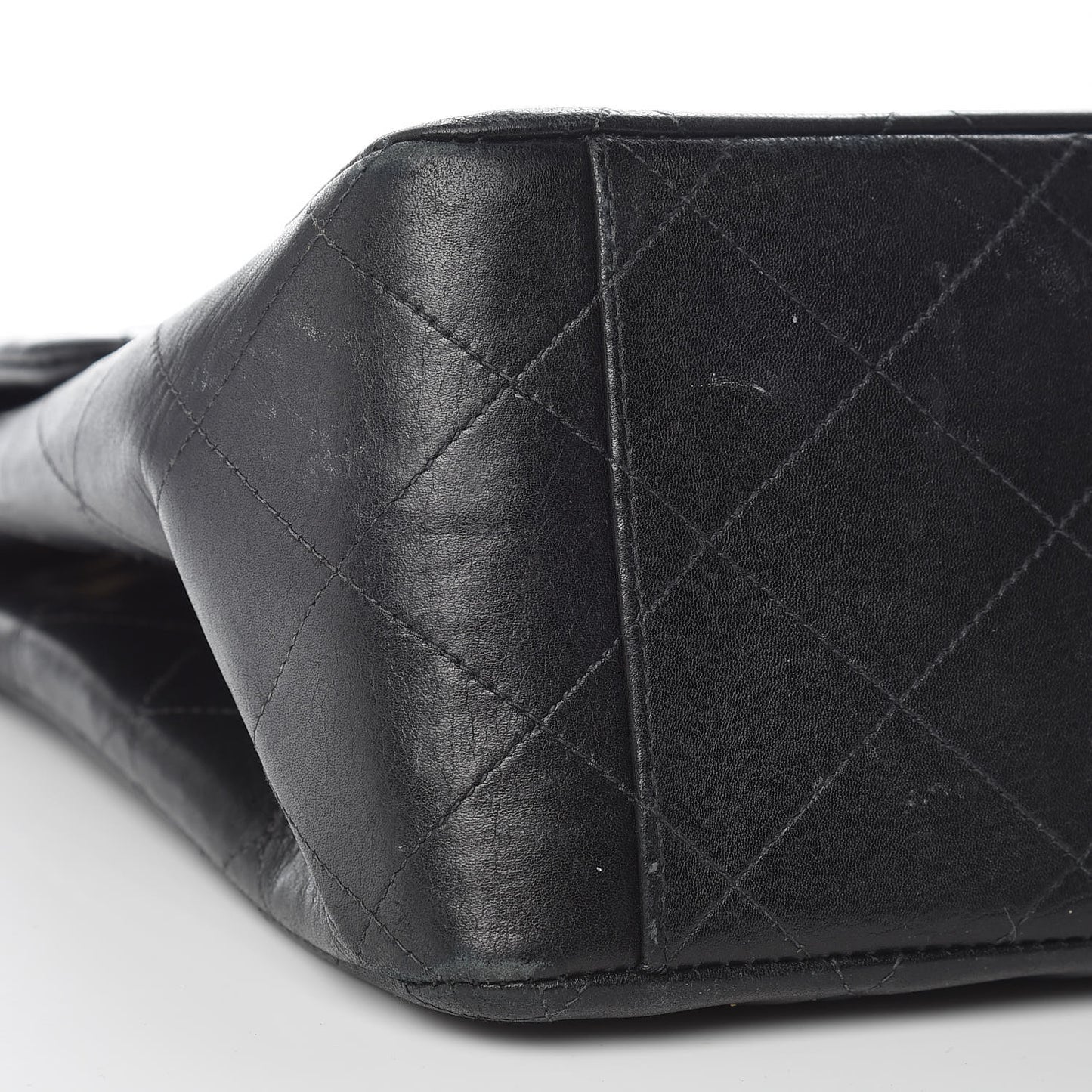 Lambskin Quilted XL Jumbo Single Flap Black