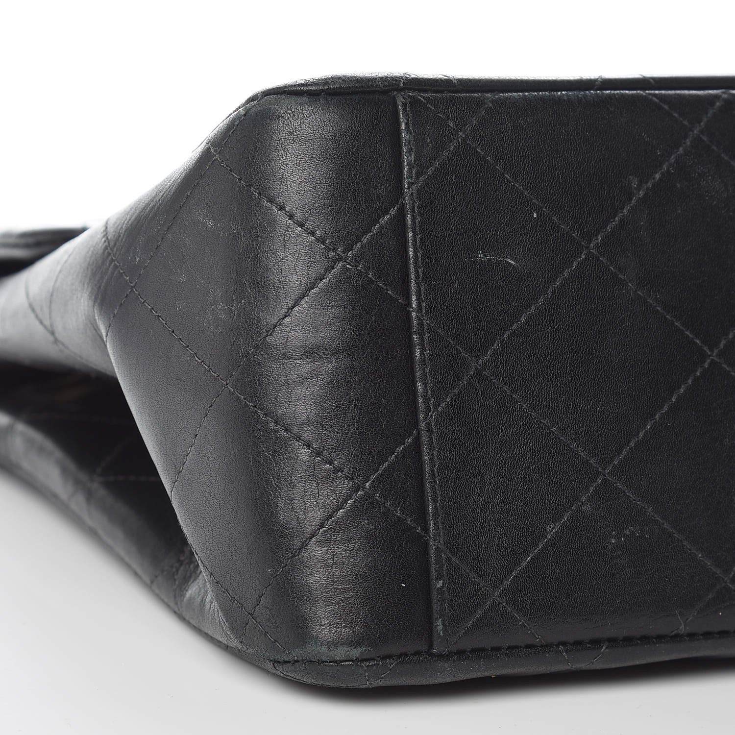 Chanel Lambskin Quilted XL Jumbo Single Flap Black 9 of 12