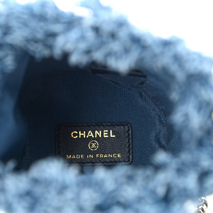 Chanel Denim Quilted Mood Mini Bucket With Chain Blue Multicolor 9 of 21