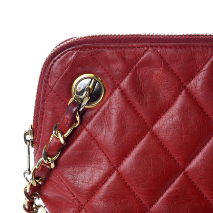 Chanel Lambskin Quilted Shoulder Bag Red 14 of 26