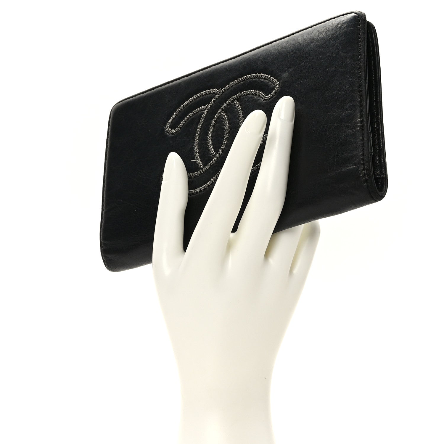 Chanel Lambskin Timeless CC Yen Wallet Black 2 of 11