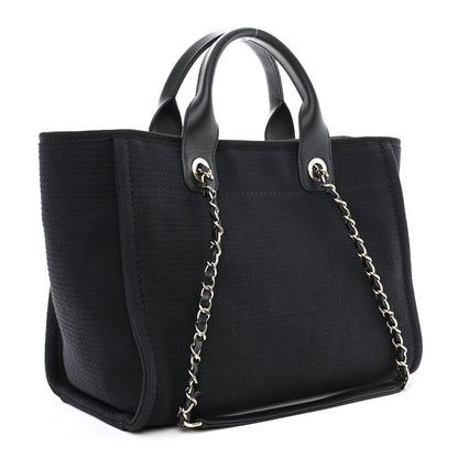 Chanel Mixed Fibers Small Deauville Tote Black 4 of 13