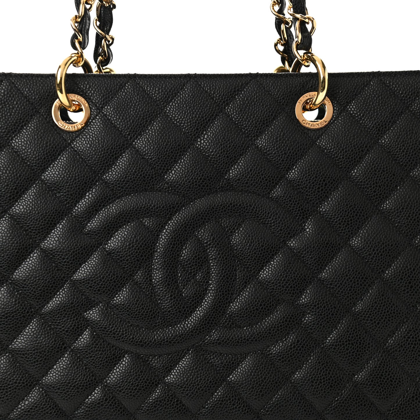 Caviar Quilted XL Grand Shopping Tote GST Black