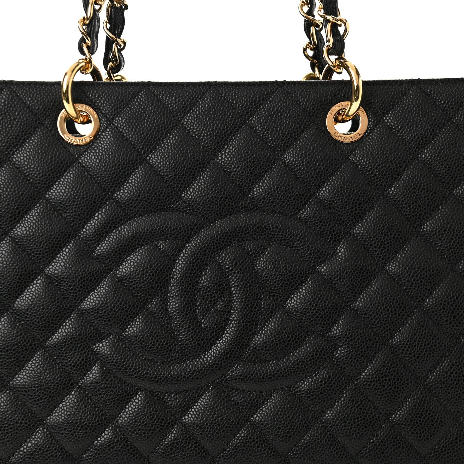Chanel Caviar Quilted XL Grand Shopping Tote GST Black 9 of 17