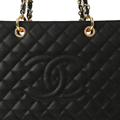 Chanel Caviar Quilted XL Grand Shopping Tote GST Black 9 of 17