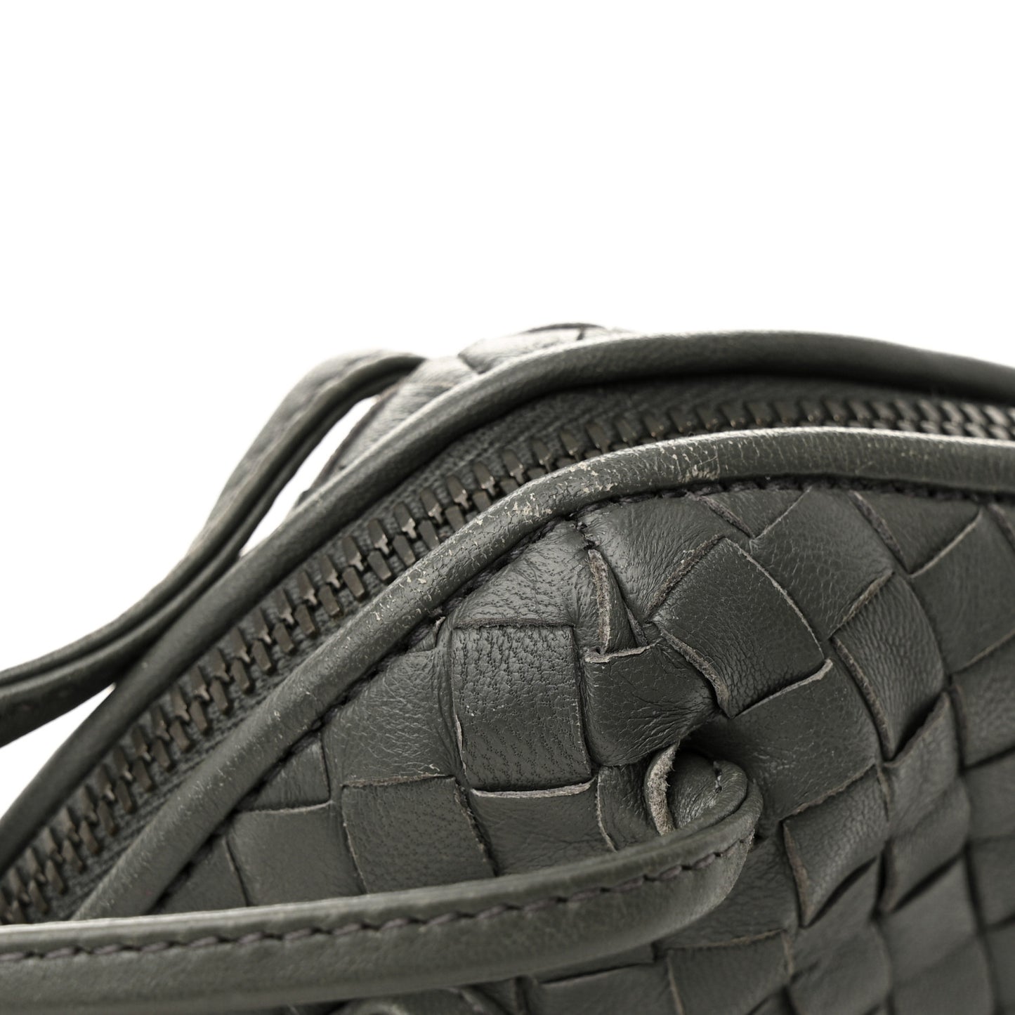 Nappa Intrecciato Nodini Crossbody Messenger New Light Grey
