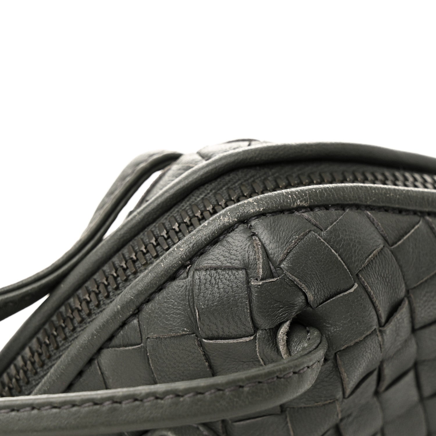 Bottega Veneta Nappa Intrecciato Nodini Crossbody Messenger New Light Grey 12 of 13