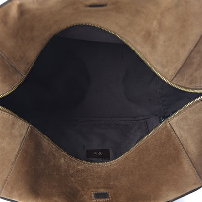 Fendi Calfskin Suede Boston Satchel Foresta 5 of 19