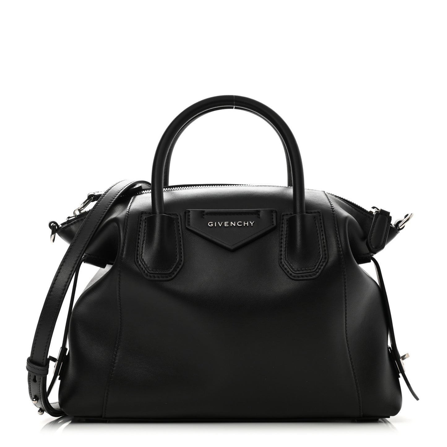 Smooth Calfskin Small Soft Antigona Black