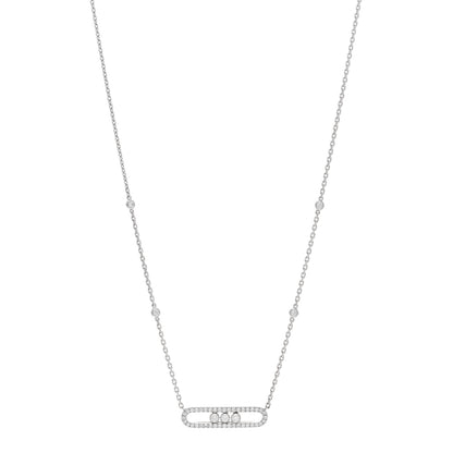 Messika 18K White Gold Diamond Move Pave Necklace 1 of 4