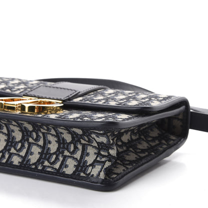 Christian Dior Oblique 30 Montaigne Flap Bag Blue 6 of 9