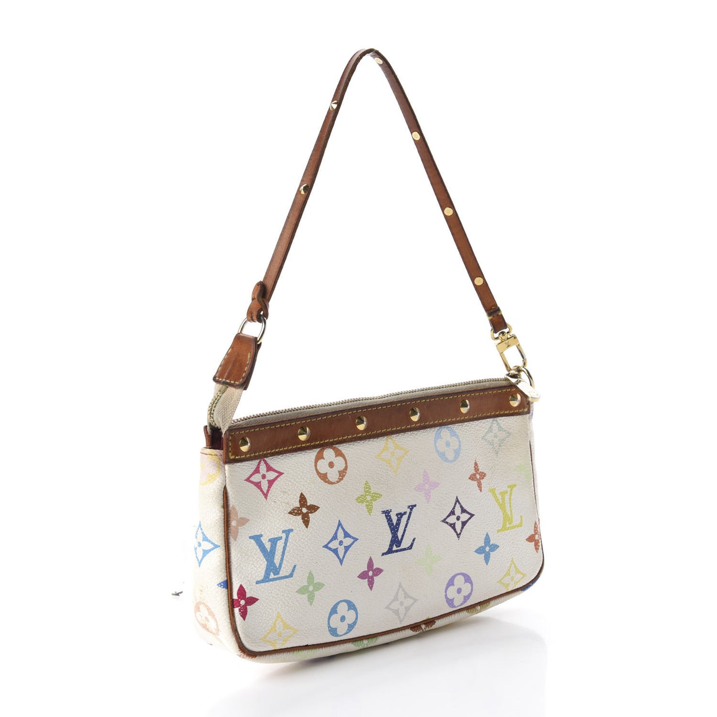 Monogram Multicolor Pochette Accessories White