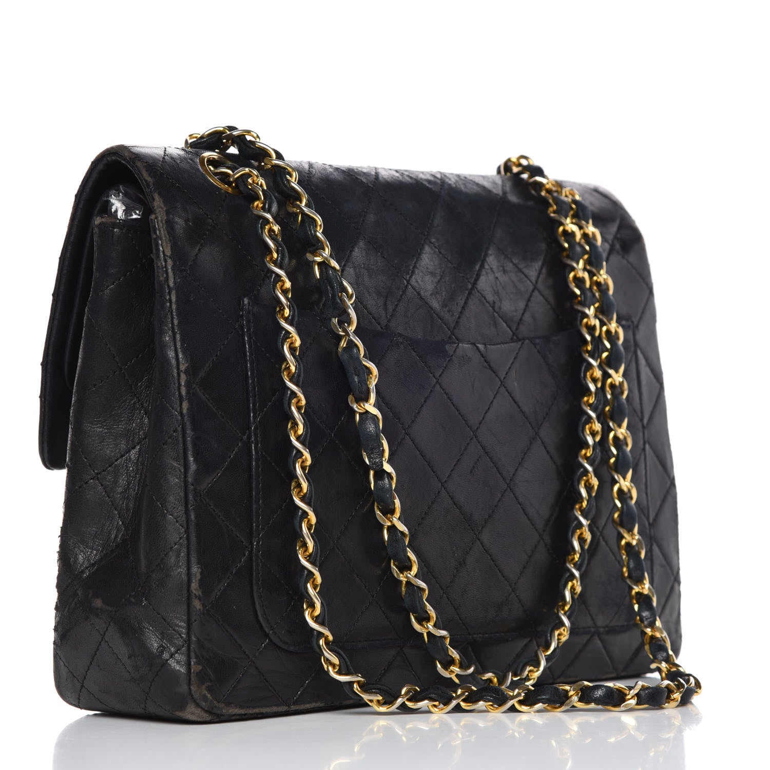 Chanel Lambskin Quilted Medium Double Flap Black 4 of 32