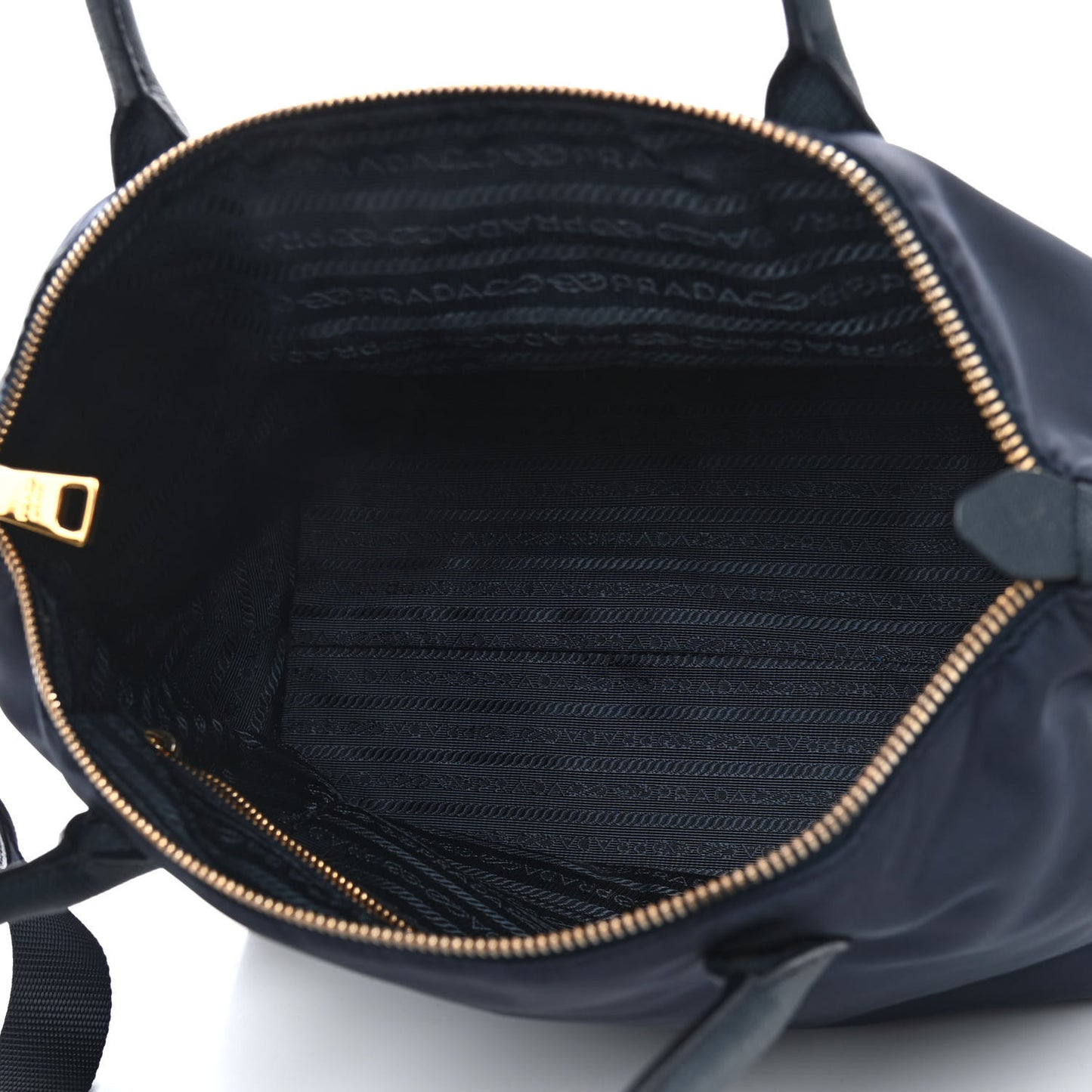 Tessuto Nylon Saffiano Tote Blue