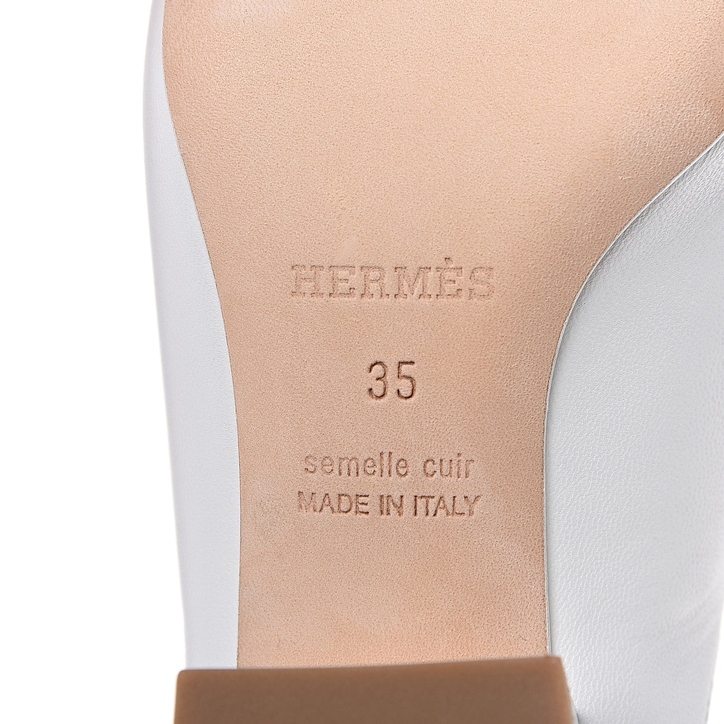 Goatskin Tuileries Mules 35 White