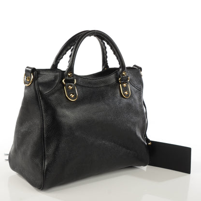 Balenciaga Chevre Gold Metallic Edge Hardware Velo Black 3 of 7