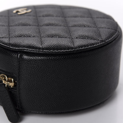 Chanel Caviar Quilted Round Clutch With Chain Black 6 of 11