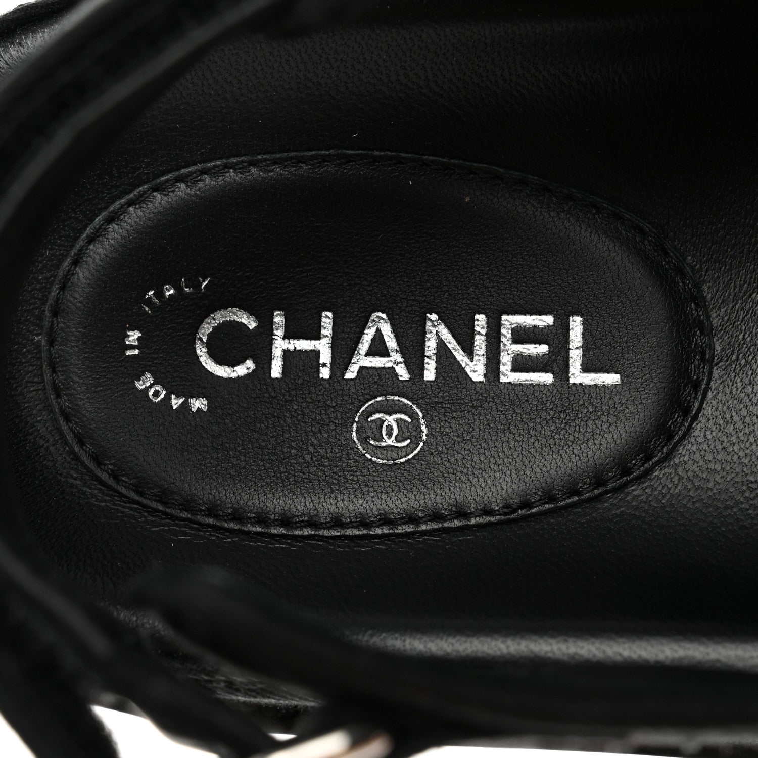 Chanel Mixed Fibers Velcro Dad Sandals 36.5 Black 7 of 9