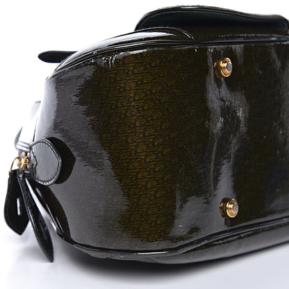 Christian Dior Patent Diorissimo Saddle Bowler Green 10 of 15