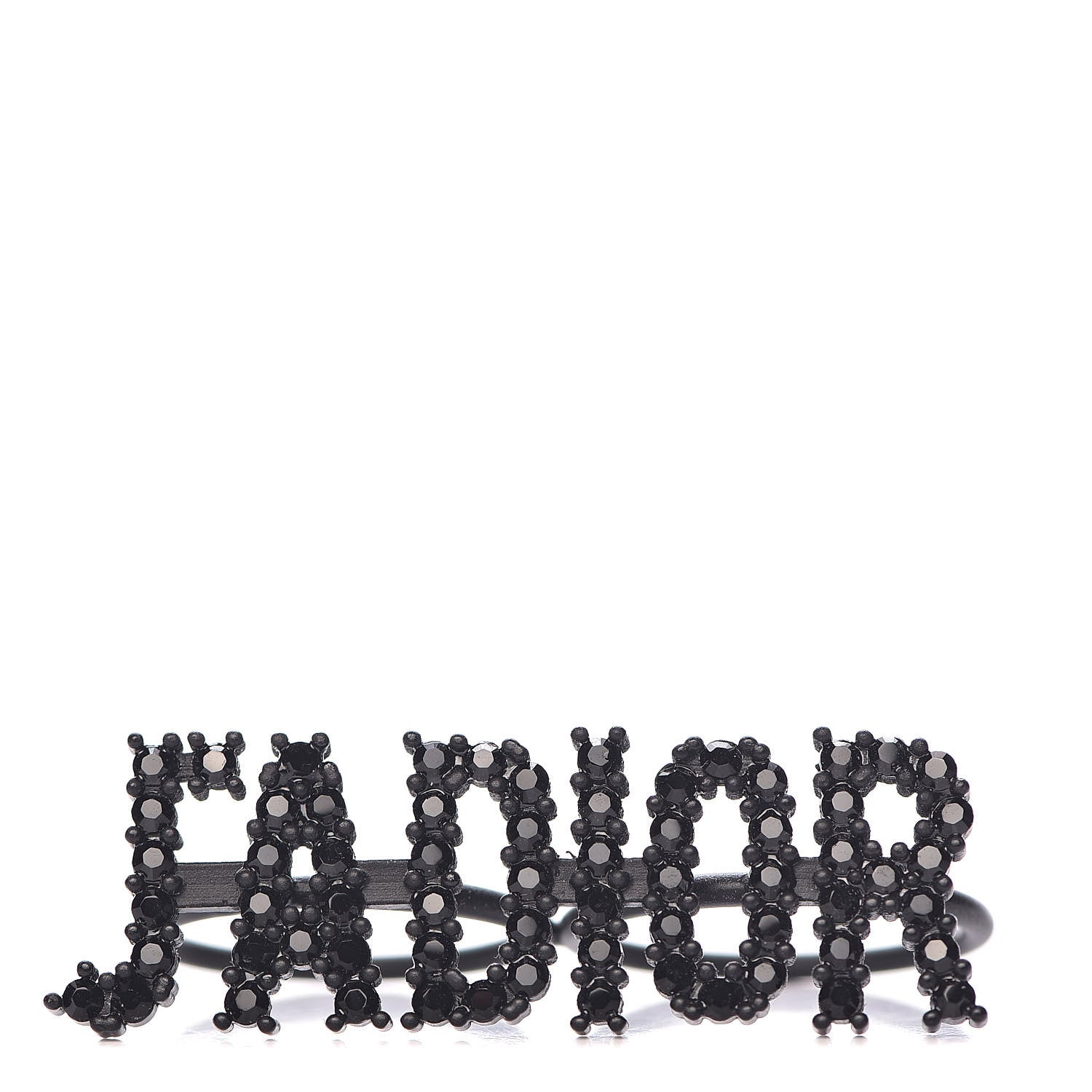 Christian Dior Crystal J'Adior Double Ring M Black 1 of 5
