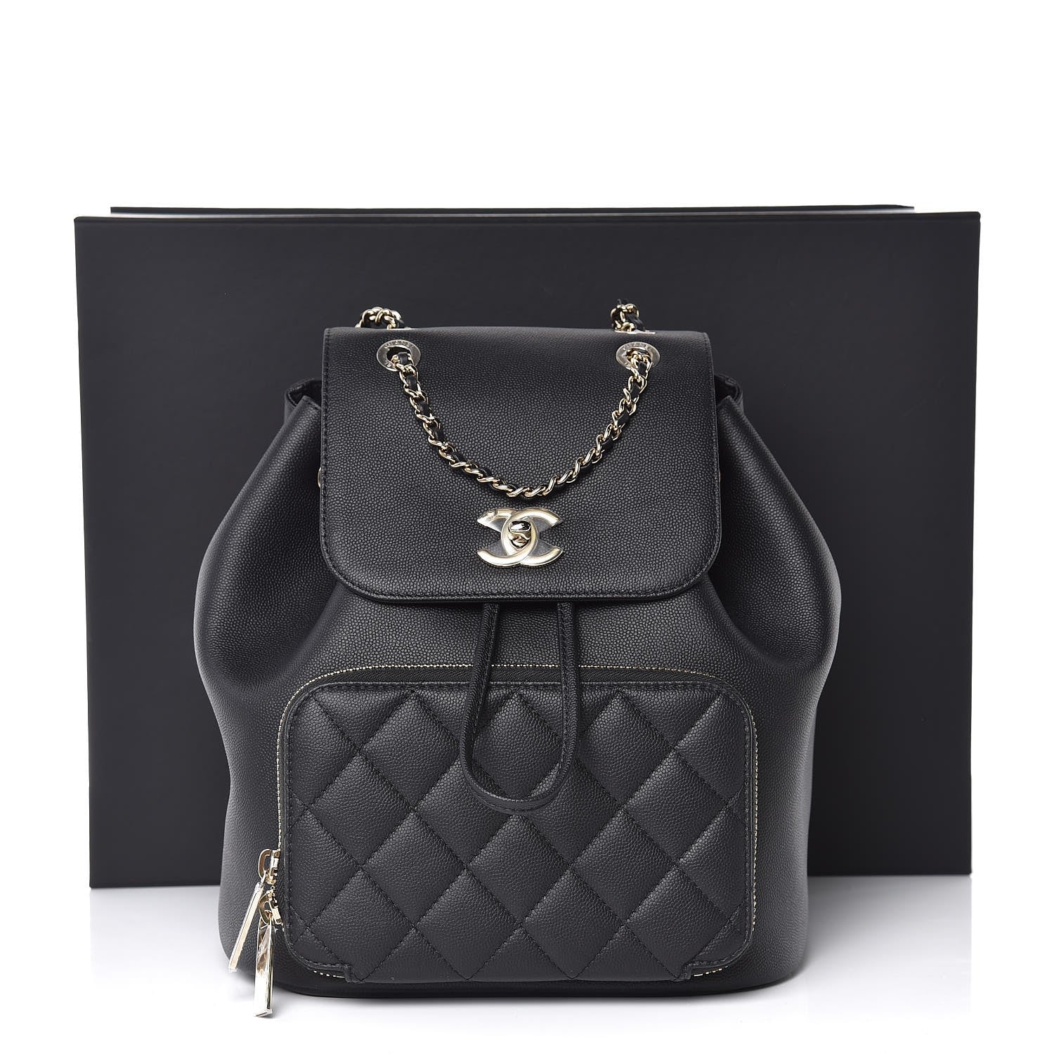 Chanel Caviar Quilted Business Affinity Backpack Black 8 of 8