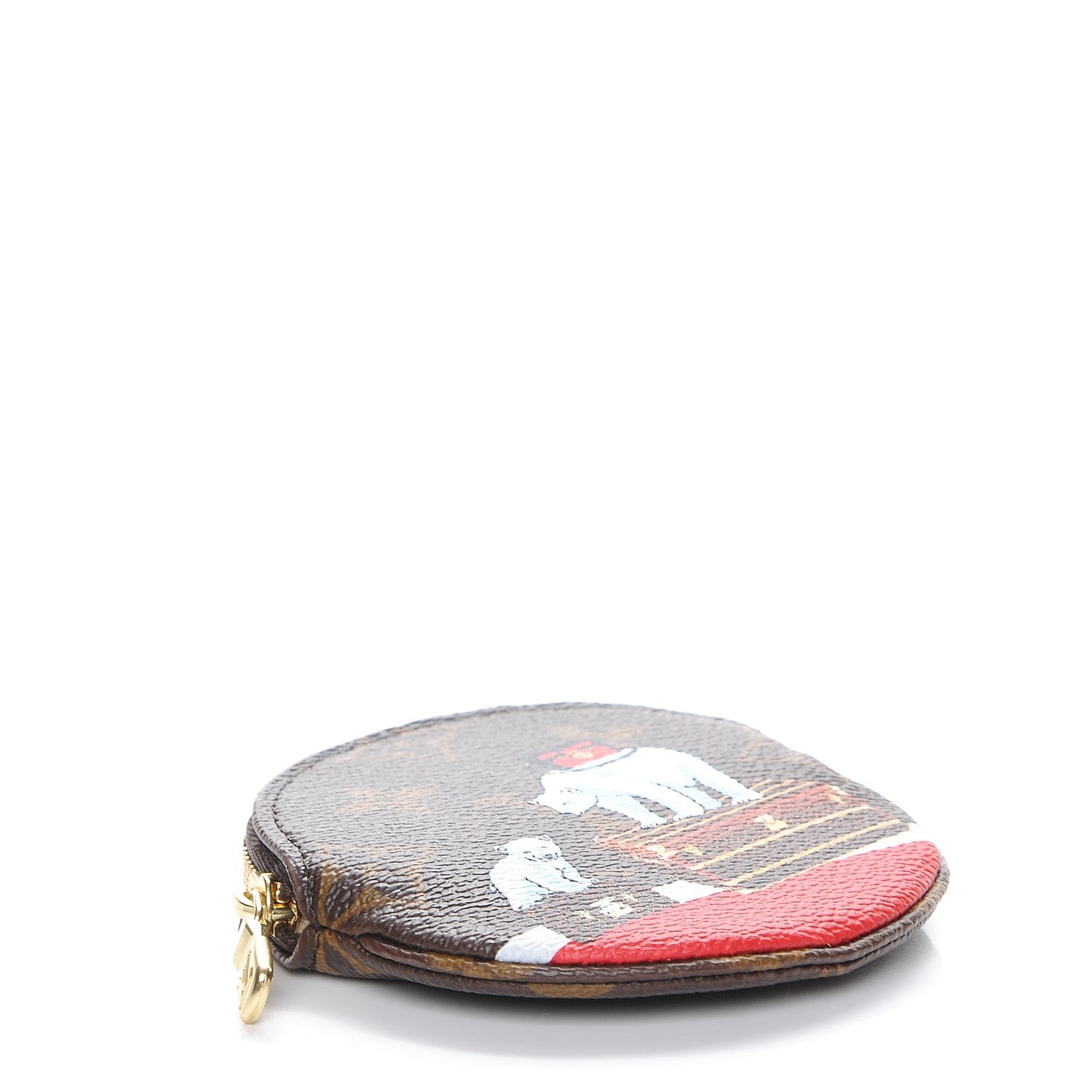 Louis Vuitton Monogram 2017 Christmas Animation Round Coin Purse 4 of 7