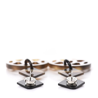 Hermes Buffalo Horn Silver Lift GM Earrings 3 of 6
