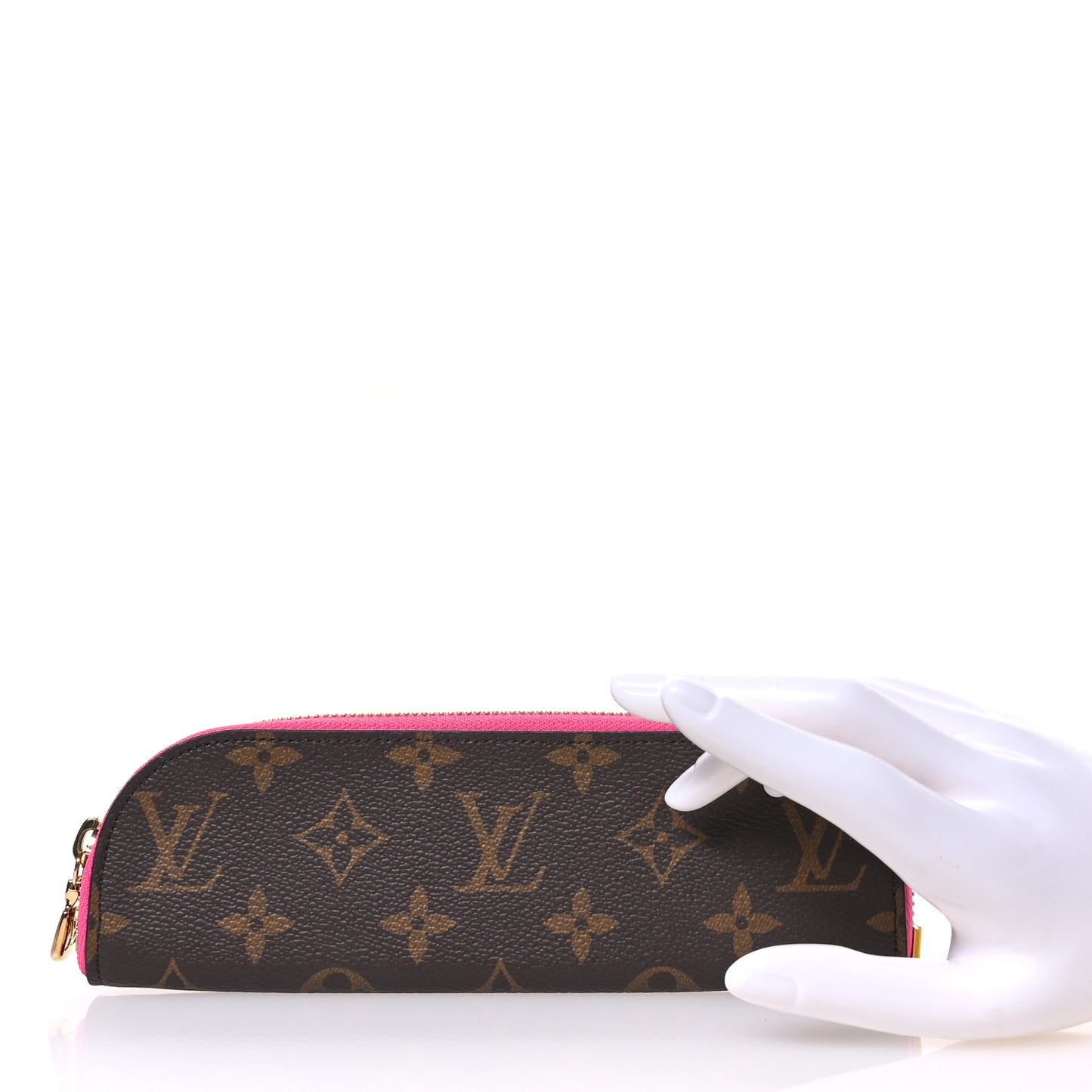 Monogram Charlotte Pencil Pouch Fuchsia