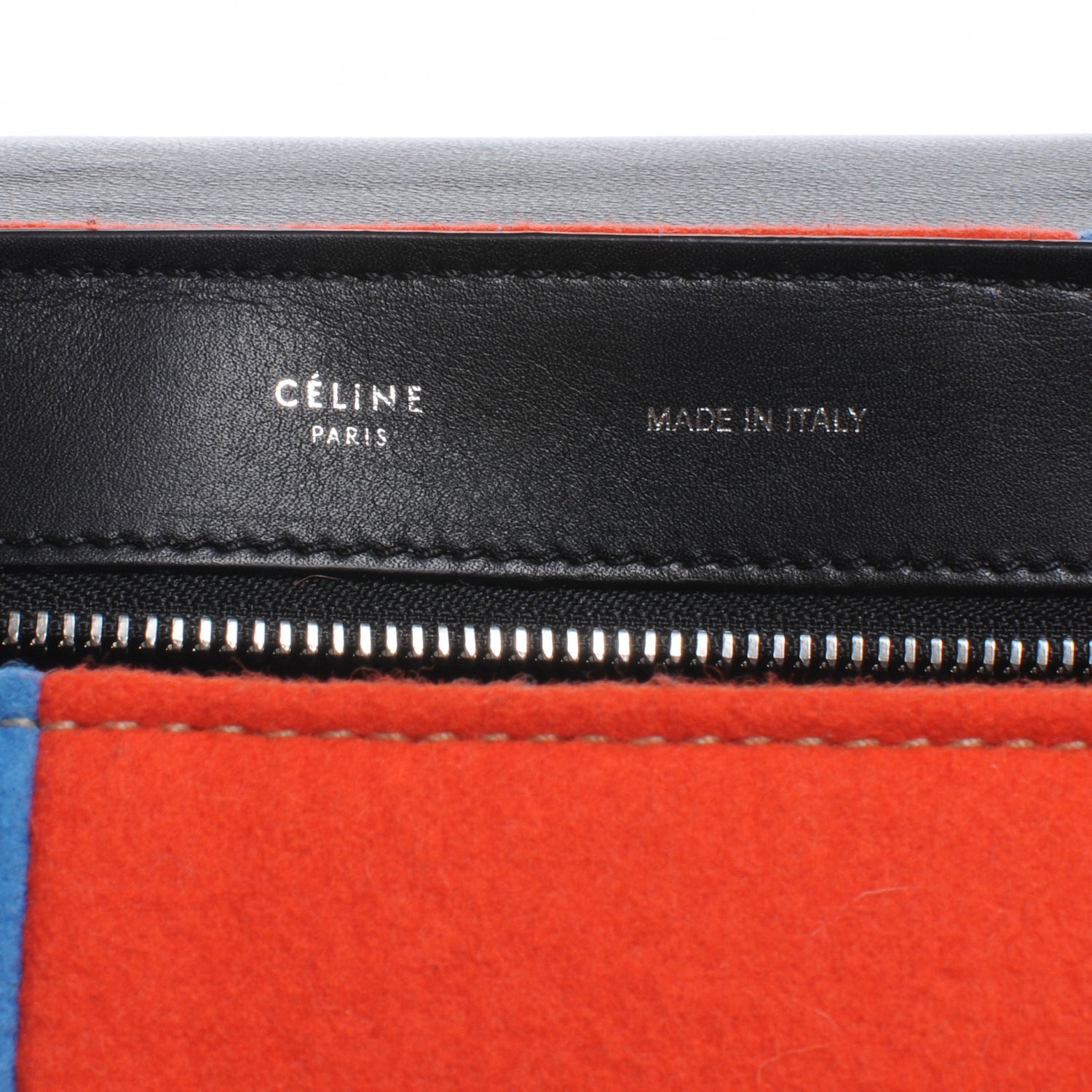 Celine Calfskin Wool Medium Trapeze Multicolor 5 of 7