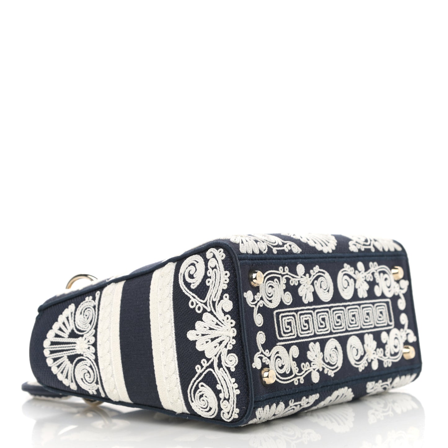 Embroidered Cornely Medium Lady D-Lite Blue White