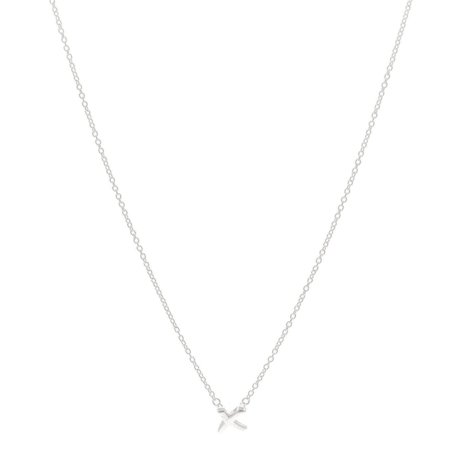 Tiffany Sterling Silver Paloma Picasso Graffiti X Pendant Necklace 1 of 5