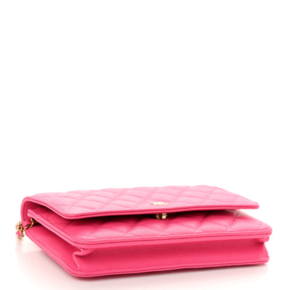 Chanel Caviar Quilted Wallet On Chain WOC Rose 3 of 11