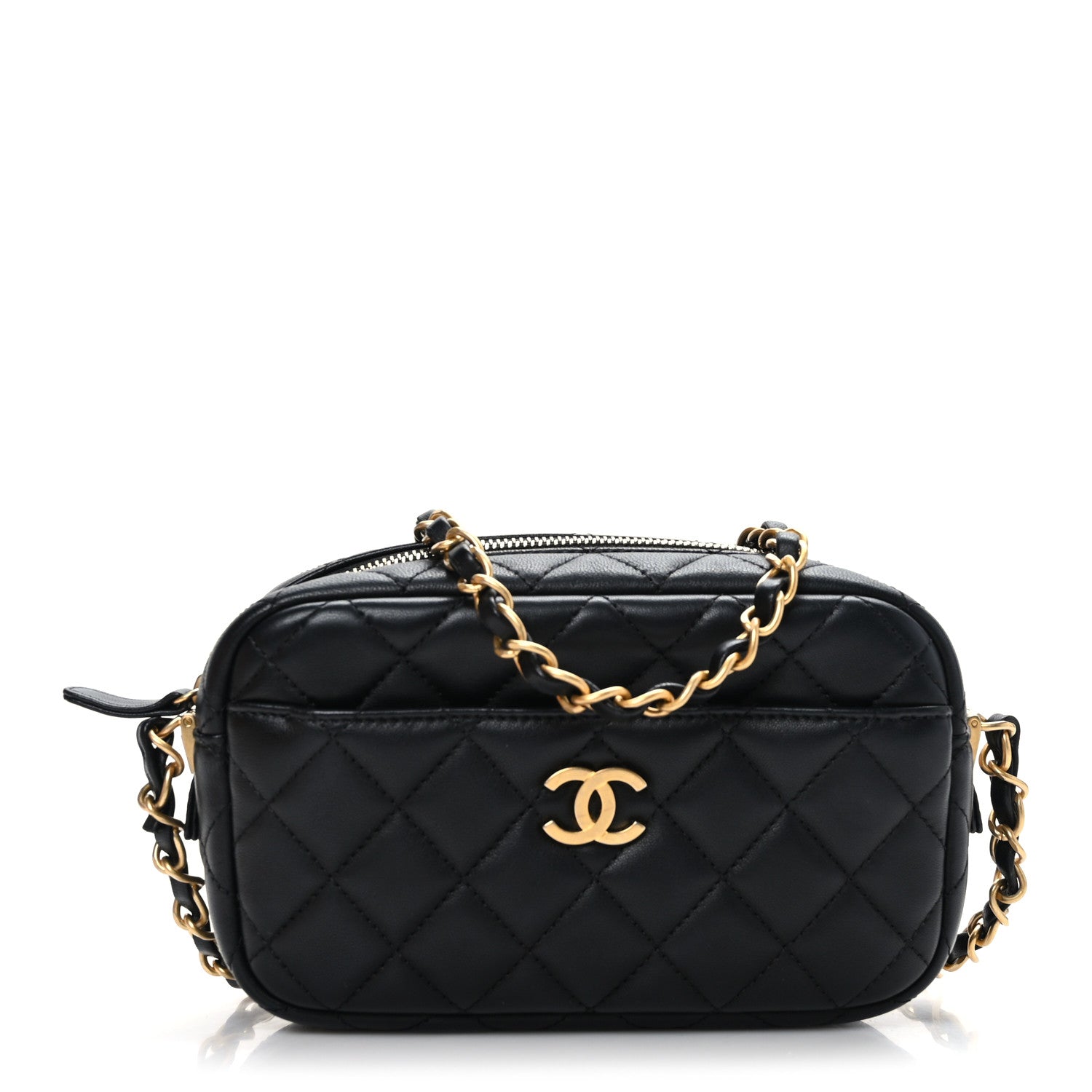 Chanel Lambskin Quilted Small Timeless Camera Case Black 1 of 9