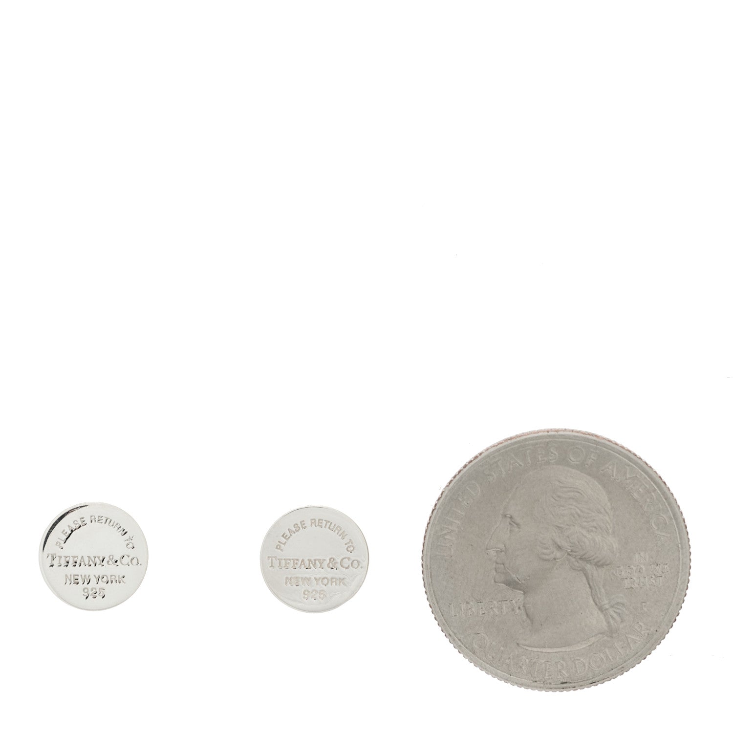 Tiffany Sterling Silver Return To Tiffany Circle Stud Earrings 2 of 4