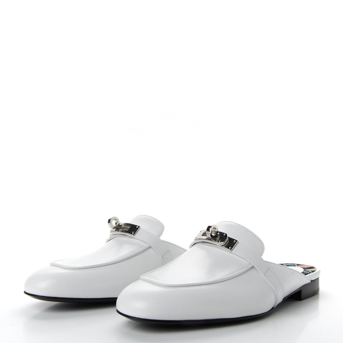 Calfskin Oz Mules 37 White