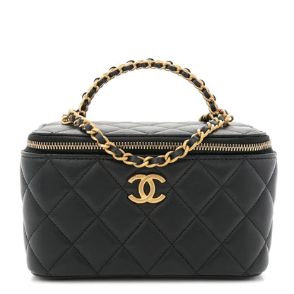 Chanel Lambskin Quilted Pick Me Up Vanity Case Black 1 of 11
