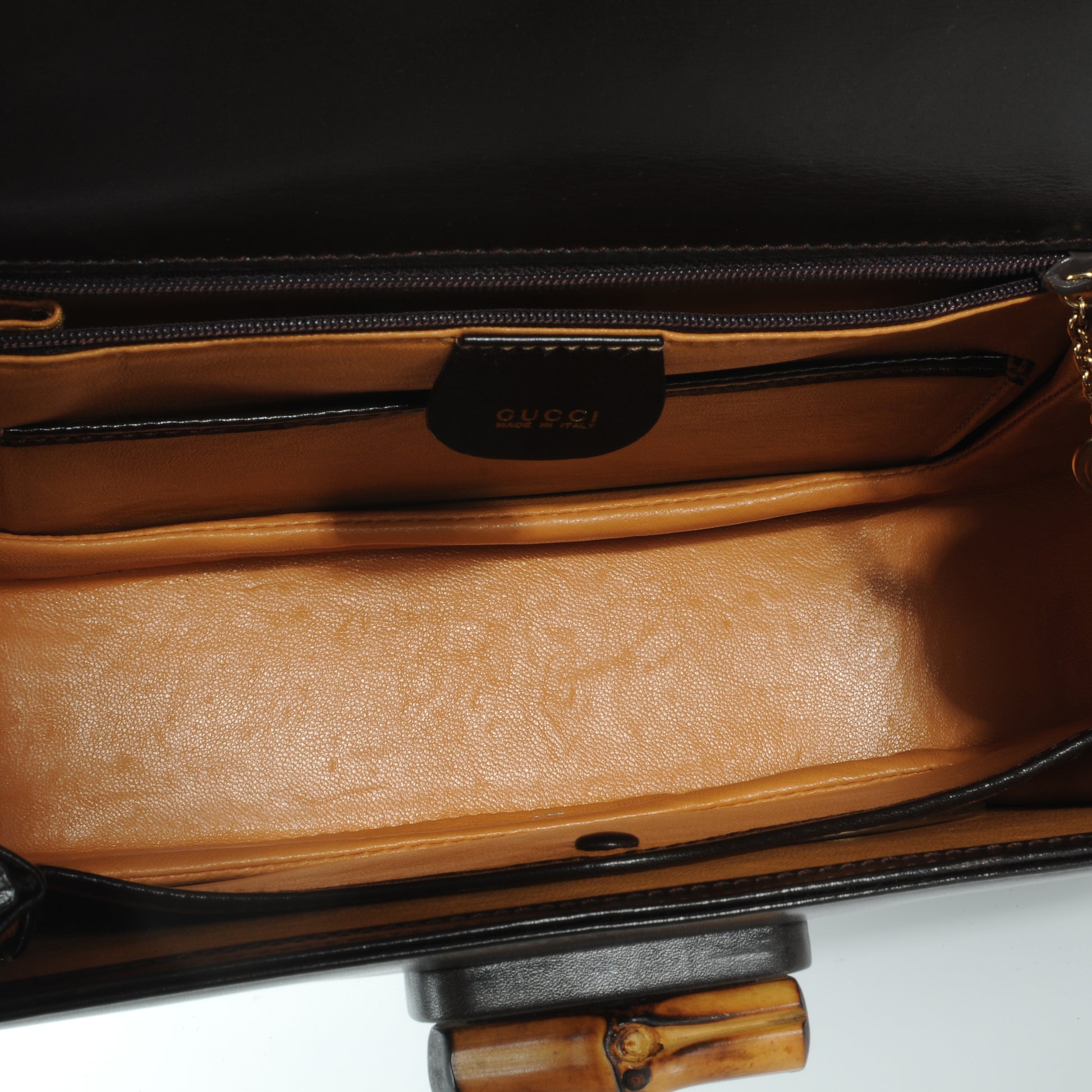 Gucci Leather Bamboo Top Handle Bag Black 7 of 7