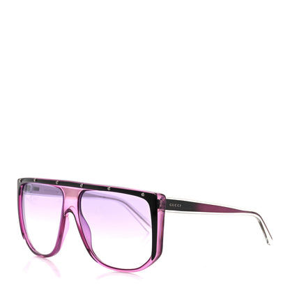 Gucci Studded Shield Sunglasses GG 3705/S Purple 1 of 7